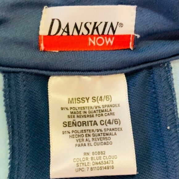 Danskin Retro Style Tape Stripes Track Jacket Size S Blue Activewear Casual Gym - Picture 8 of 16